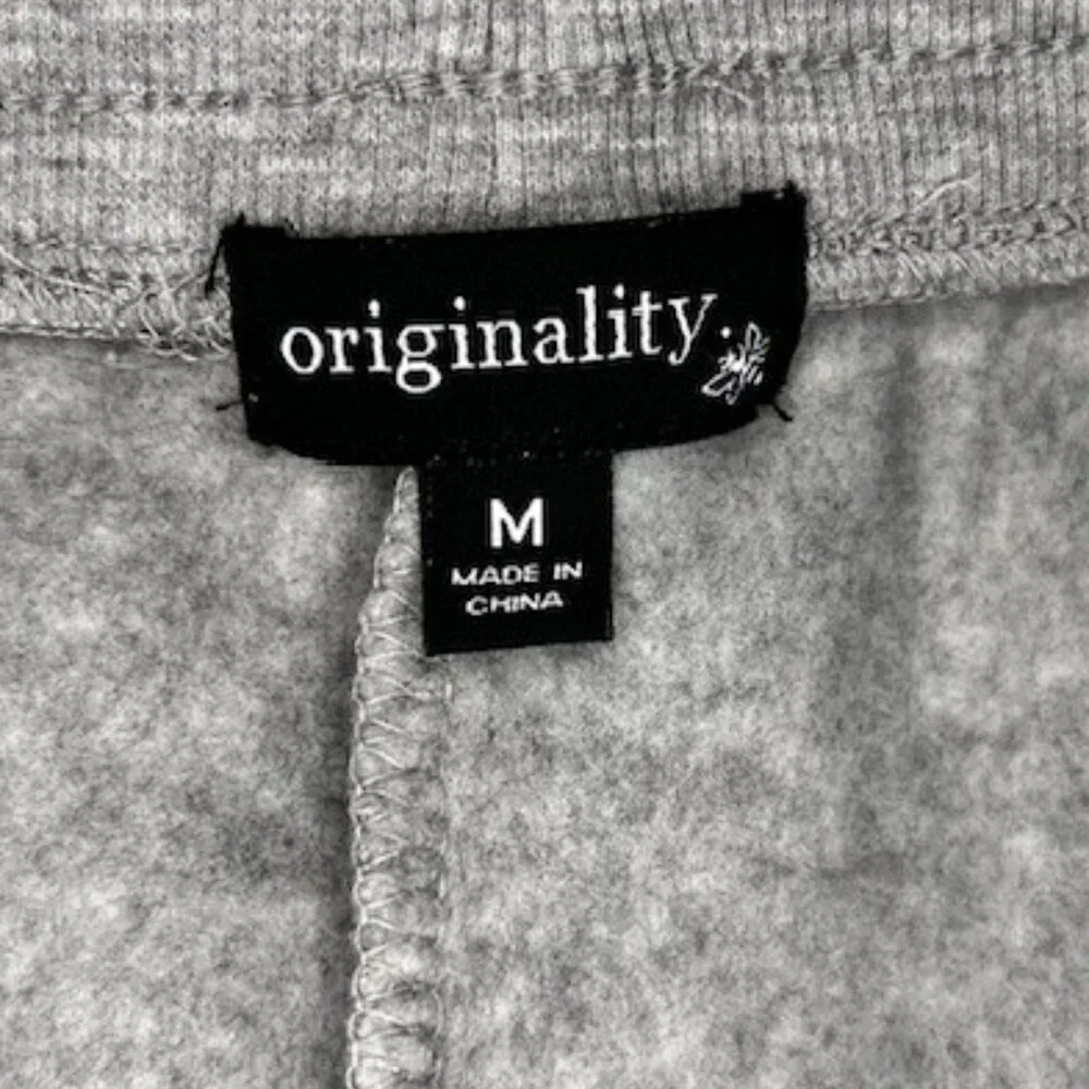 Originality Wide Leg Baggy Sweatpants Cargo Pockets Gray Girl's Size M - Picture 5 of 5